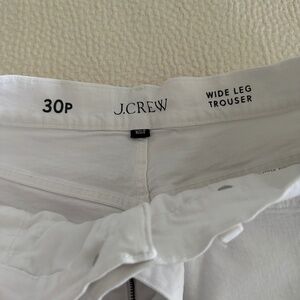 J Crew Wide Leg Trousers white jeans